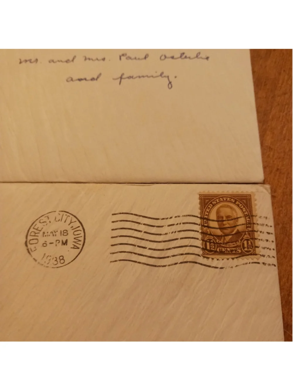 VTG 1938 Commencement Invitation High School Forest City Iowa Embossed Ship